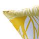 Gey Throw Pillow Cover | Outdoor Yellow & White Leaf Pattern 20" Square