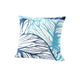Gey Outdoor Throw Pillow Cover | Blue White Leaf Vein Pattern | 20" Square