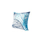 Gey Outdoor Throw Pillow Cover | Blue White Leaf Vein Pattern | 20" Square