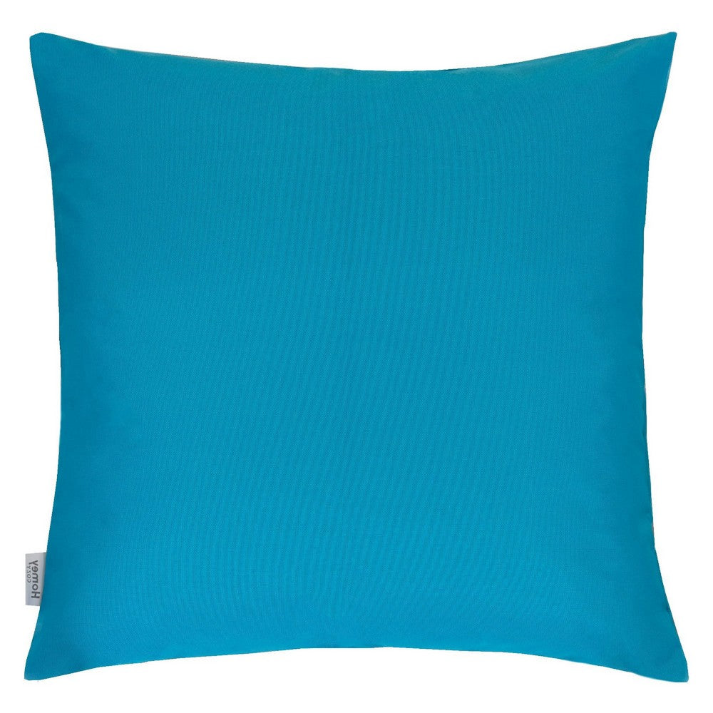 Outdoor Indoor Throw Pillow Cover | Aqua Blue Polyester | 20x20" Square