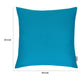 Outdoor Indoor Throw Pillow Cover | Aqua Blue Polyester | 20x20" Square