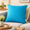 Outdoor Indoor Throw Pillow Cover | Aqua Blue Polyester | 20x20" Square