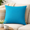 Outdoor Indoor Throw Pillow Cover | Aqua Blue Polyester | 20x20" Square