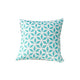 Outdoor Indoor Throw Pillow Cover | Aqua Blue Crystal Pattern 20" Square
