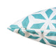 Outdoor Indoor Throw Pillow Cover | Aqua Blue Crystal Pattern 20" Square