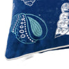 Coastal Shell Design Throw Pillow Cover | Indigo Velvet | 20" Square