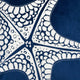 Throw Pillow Cover | Starfish Design | Coastal Indigo Velvet 20" Square