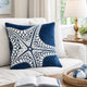 Throw Pillow Cover | Starfish Design | Coastal Indigo Velvet 20" Square