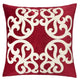 Dery 20x20 Square Throw Pillow Cover | Double Sided Red Velvet Vintage