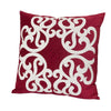 Dery 20x20 Square Throw Pillow Cover | Double Sided Red Velvet Vintage