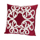Dery 20x20 Square Throw Pillow Cover | Double Sided Red Velvet Vintage