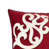Dery 20x20 Square Throw Pillow Cover | Double Sided Red Velvet Vintage