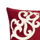 Dery 20x20 Square Throw Pillow Cover | Double Sided Red Velvet Vintage