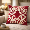 Dery 20x20 Square Throw Pillow Cover | Double Sided Red Velvet Vintage