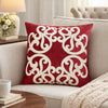 Dery 20x20 Square Throw Pillow Cover | Double Sided Red Velvet Vintage