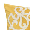 Dery 20x20 Square Throw Pillow Cover | 2 Side Yellow Cover Velvet Vintage