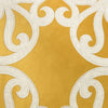 Dery 20x20 Square Throw Pillow Cover | 2 Side Yellow Cover Velvet Vintage