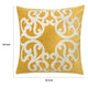 Dery 20x20 Square Throw Pillow Cover | 2 Side Yellow Cover Velvet Vintage