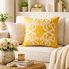 Dery 20x20 Square Throw Pillow Cover | 2 Side Yellow Cover Velvet Vintage