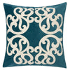 Dery 20x20 Square Throw Pillow Cover | Double Sided Green Velvet Vintage