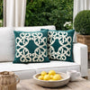 Dery 20x20 Square Throw Pillow Cover | Double Sided Green Velvet Vintage