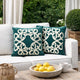 Dery 20x20 Square Throw Pillow Cover | Double Sided Green Velvet Vintage