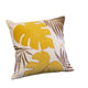 Lefy Accent Pillow Cover | Yellow Cover White Autumn Leaf Vibes | 20" Square
