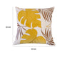 Lefy Accent Pillow Cover | Yellow Cover White Autumn Leaf Vibes | 20" Square