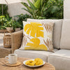 Lefy Accent Pillow Cover | Yellow Cover White Autumn Leaf Vibes | 20" Square