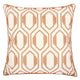 Throw Pillow Cover | Rust Orange Herringbone Pattern Embroidery 20" Square