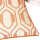 Throw Pillow Cover | Rust Orange Herringbone Pattern Embroidery 20" Square