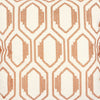 Throw Pillow Cover | Rust Orange Herringbone Pattern Embroidery 20" Square