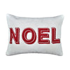Holiday Throw Pillow Cover | NOEL Red & White Sherpa Textured | 14x20 Lumbar