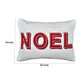 Holiday Throw Pillow Cover | NOEL Red & White Sherpa Textured | 14x20 Lumbar
