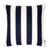 Keo Accent Pillow Cover | Navy Blue & White Stripes | 20" Square