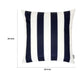 Keo Accent Pillow Cover | Navy Blue & White Stripes | 20" Square