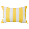 Keo Accent Lumbar Pillow Cover | Yellow Cover & White Stripes | 14x20