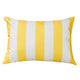 Keo Accent Lumbar Pillow Cover | Yellow Cover & White Stripes | 14x20