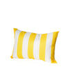Keo Accent Lumbar Pillow Cover | Yellow Cover & White Stripes | 14x20