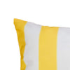 Keo Accent Lumbar Pillow Cover | Yellow Cover & White Stripes | 14x20