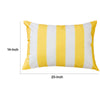 Keo Accent Lumbar Pillow Cover | Yellow Cover & White Stripes | 14x20