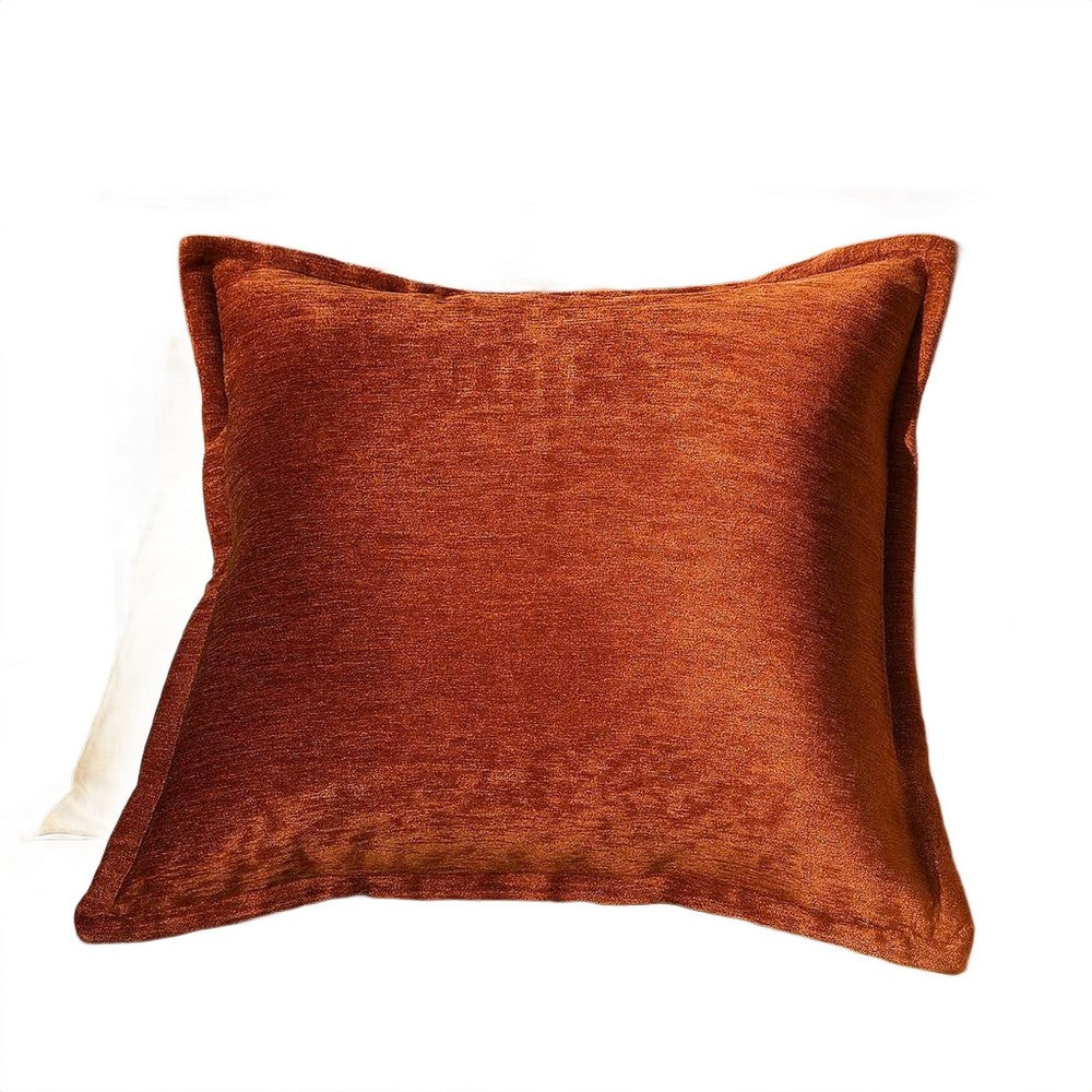 Dey Throw Pillow Cover | Rose Copper Brown Velvet | Luxe Shine | 20" Square