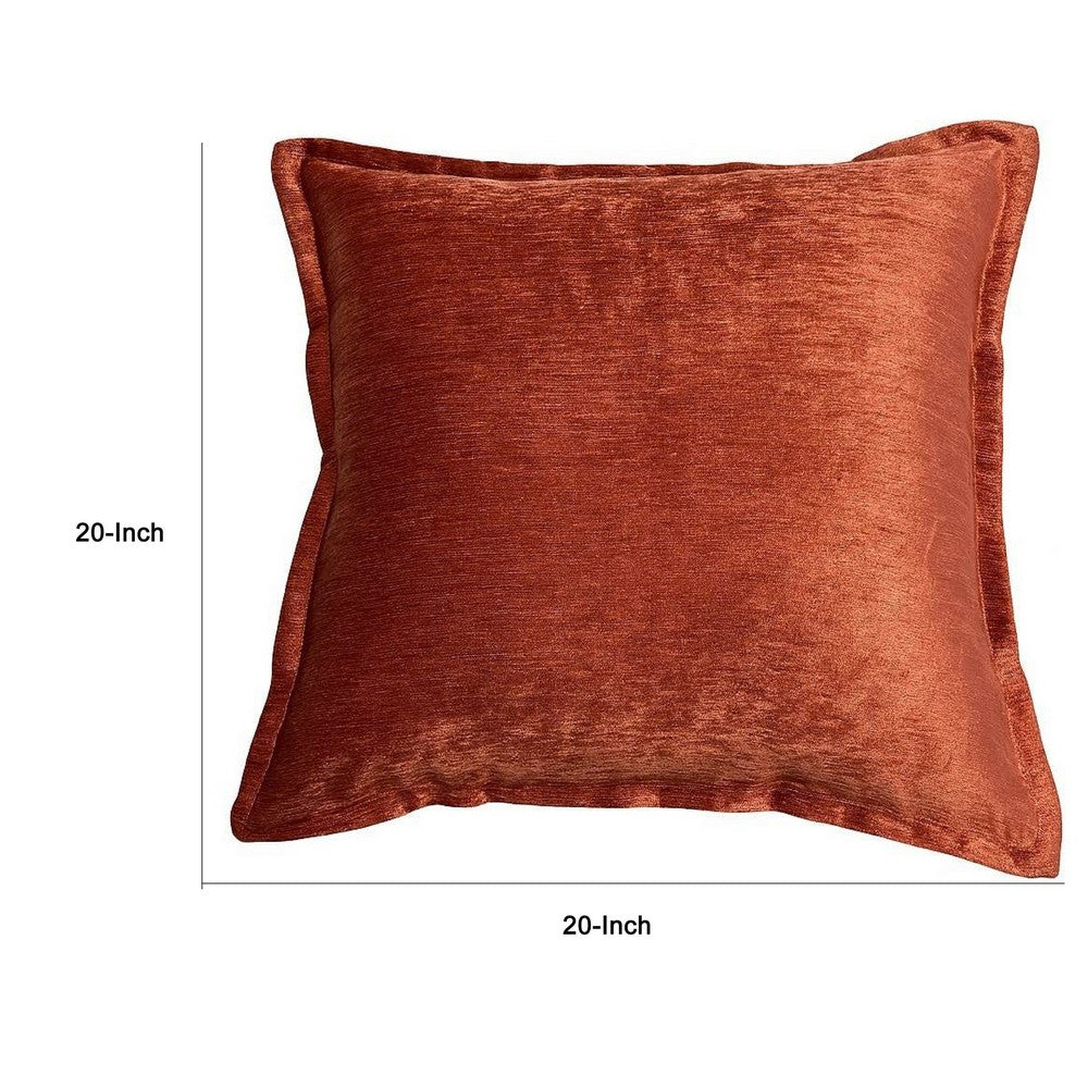 Dey Throw Pillow Cover | Rose Copper Brown Velvet | Luxe Shine | 20" Square