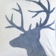 Holiday Accent Pillow Cover | White & Gray Reindeer Velvet | 20" Square