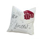 Throw Pillow Cover | Let It Snow Christmas Red Knit Hat | 20" Square Insert