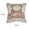Throw Pillow Cover | Merry Christmas | Red Gold Accents | 20" Square Insert
