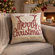 Throw Pillow Cover | Merry Christmas | Red Gold Accents | 20" Square Insert