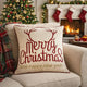 Throw Pillow Cover | Merry Christmas | Red Gold Accents | 20" Square Insert