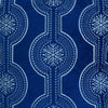 Zey Throw Pillow Cover | Snowflake Embroidered Blue Velvet | 20" Square