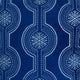 Zey Throw Pillow Cover | Snowflake Embroidered Blue Velvet | 20" Square